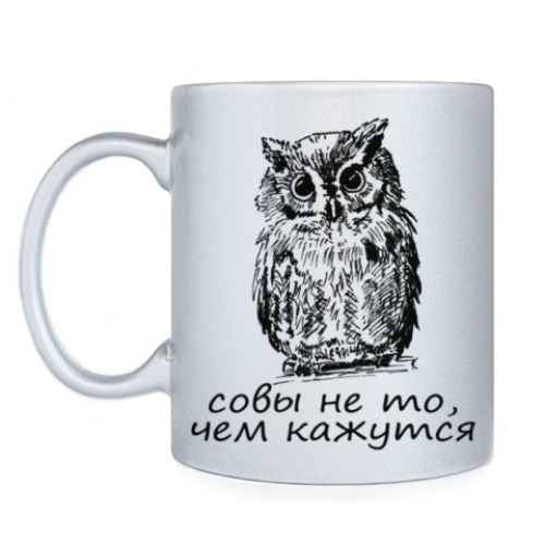 Кружка с принтом Сова