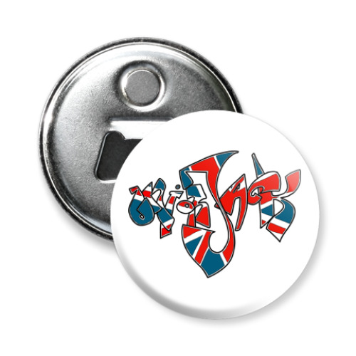 Магнит-открывашка с принтом union jack