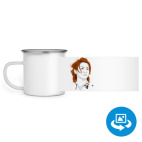 Кружка металлическая белая (круговая запечатка)