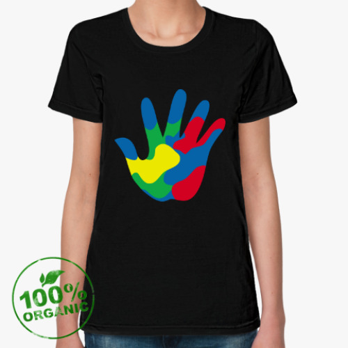 Женская футболка из органик-хлопка Отпечаток Руки