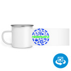 Кружка металлическая белая (круговая запечатка)