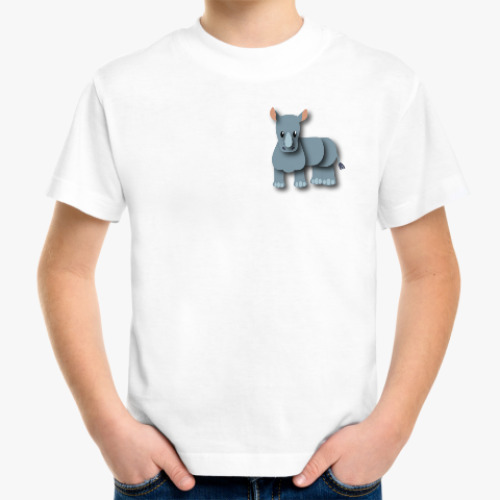 Детская футболка Носорог
