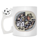 Кружка с футбольным мячиком