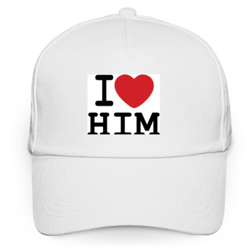 Кепка бейсболка с принтом Романтичный принт I LOVE HIM