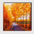 Холст 40 х 40 см &#039;Рыжая аллея&#039;