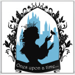 Прекрасная принцесса с поющей птичкой. Силуэт