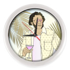 Настенные часы (без цифр) Время коктейля!