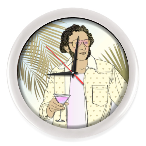 Настенные часы с принтом Время коктейля!