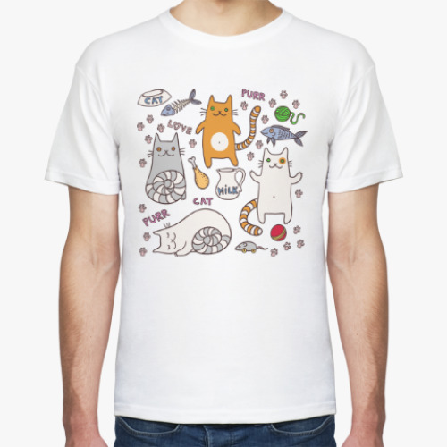 Футболка с принтом Котики