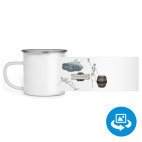 Кружка металлическая белая (круговая запечатка)