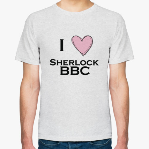 Футболка I love sherlock bbc