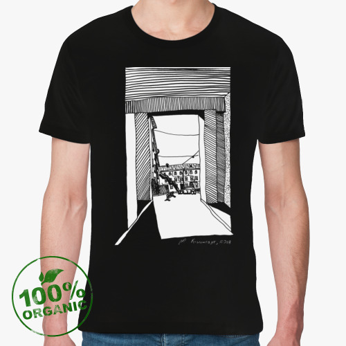 Футболка из органик-хлопка с принтом Футболка