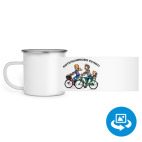 Кружка металлическая белая (круговая запечатка)