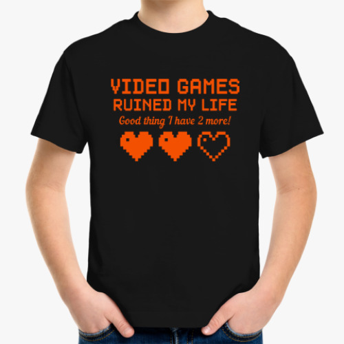 Детская футболка Video games ruined my life