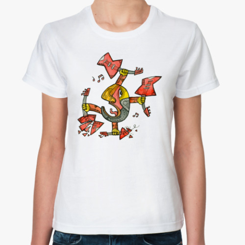 Классическая футболка с принтом Рокер