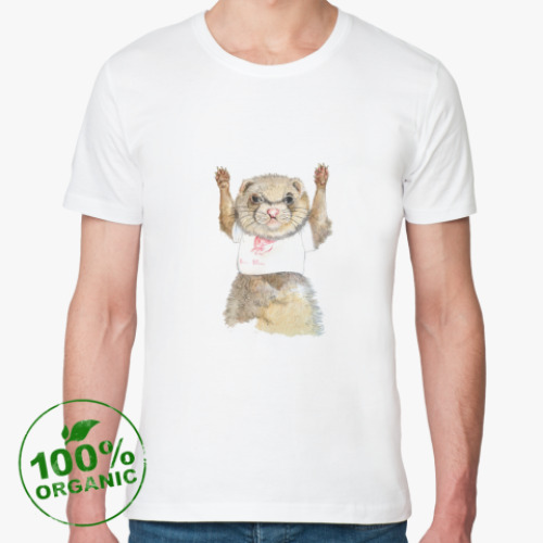 Футболка из органик-хлопка Хорек-спортсмен