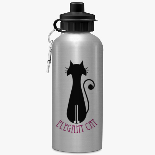Спортивная бутылка/фляжка Элегантная кошка