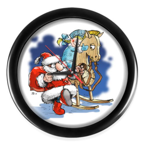 Настенные часы с принтом С Новым годом!