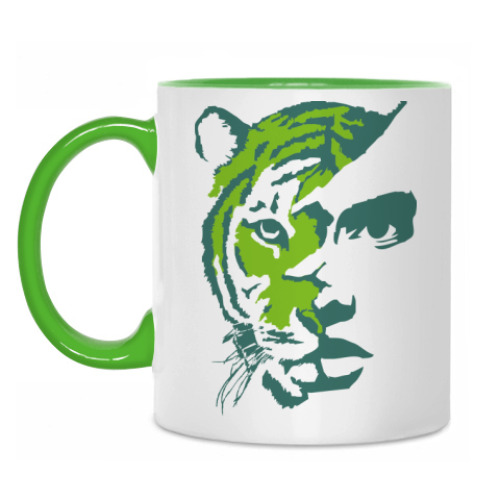 Кружка с принтом Тигр