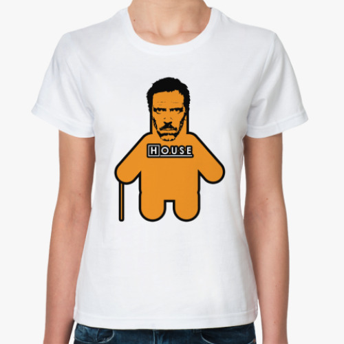 Классическая футболка с принтом Хаус