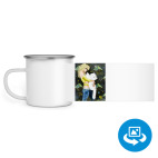 Кружка металлическая белая (круговая запечатка)