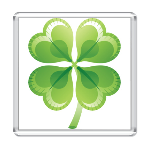 Магнит с принтом Клевер