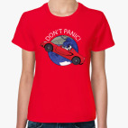 Классическая женская футболка Первый запуск Falcon Heavy