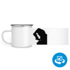 Кружка металлическая белая (круговая запечатка)