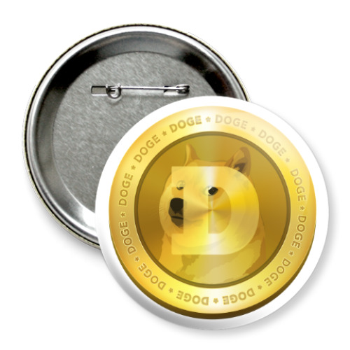 Значок 75мм DOGE COIN