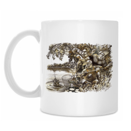 Кружка с принтом Рыбаки