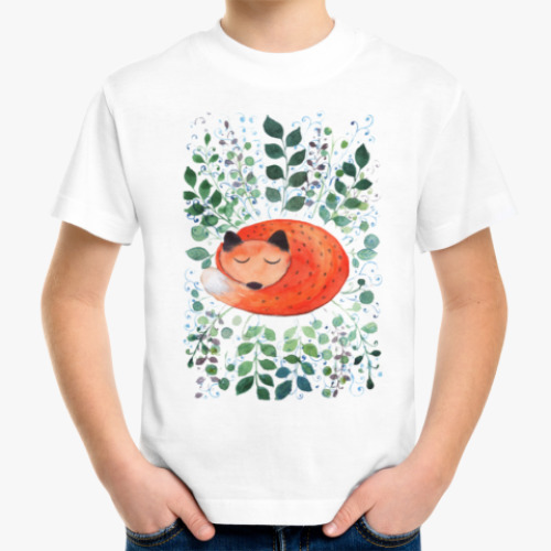 Детская футболка Лиса в траве