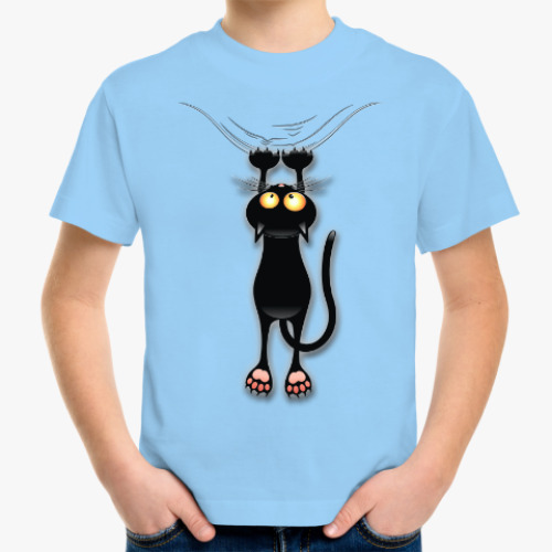 Детская футболка Черная кошка