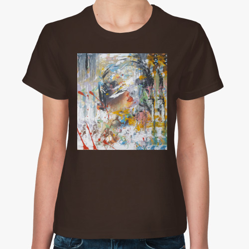 Женская футболка Абстракция в стиле Хоррор