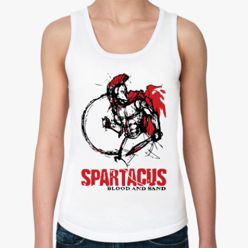 Женская майка с принтом Spartacus and buckler