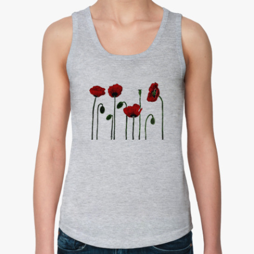 Женская майка с принтом Маки