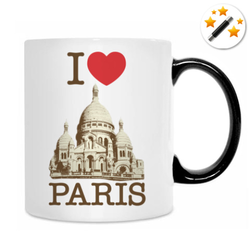 Кружка-хамелеон I love PARIS!