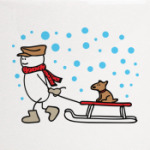 Снеговик и Собака в Новый год