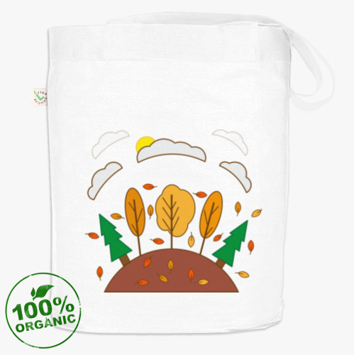 Сумка шоппер с принтом Осень