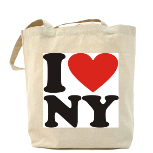 Сумка шоппер с принтом I LOVE NY