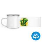 Кружка металлическая белая (круговая запечатка)