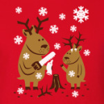 Олени с новыми рогами