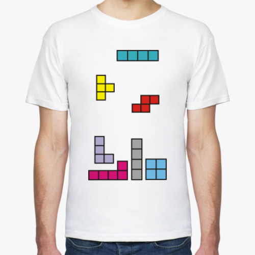 Футболка с принтом Тетрис