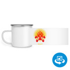 Кружка металлическая белая (круговая запечатка)