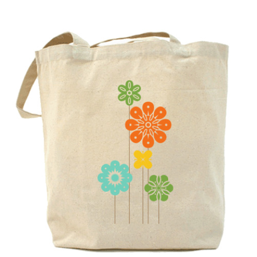 Сумка шоппер цветы