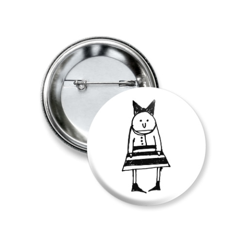 Значок 37мм с принтом Funny Girls