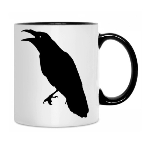 Кружка с принтом 'Ворон'