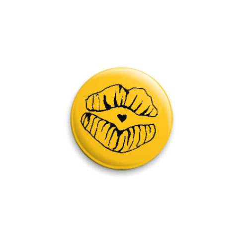 Значок 25мм Поцелуй