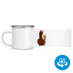 Кружка металлическая белая (круговая запечатка)