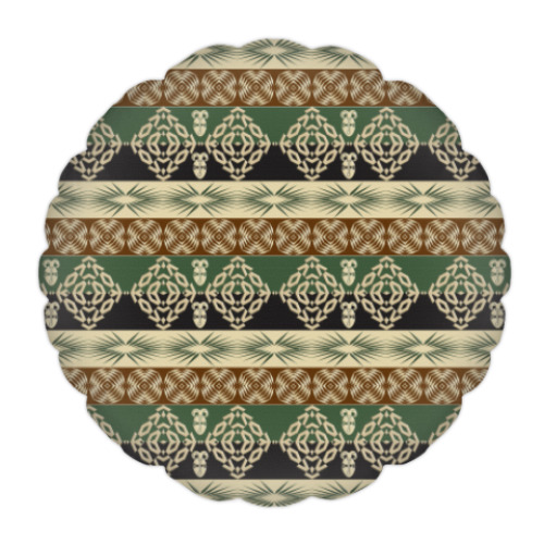 Подушка с принтом этнический африканский  паттерн