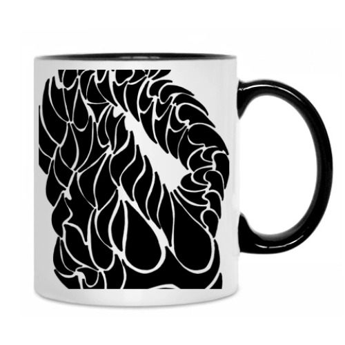 Кружка с принтом "Пламя"